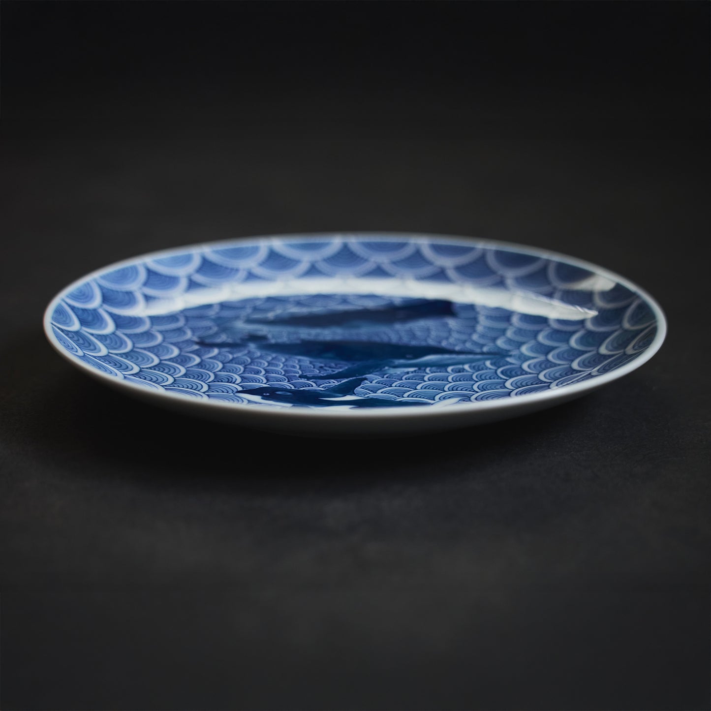 6-inch Plate – Seigaiha Whale Design
