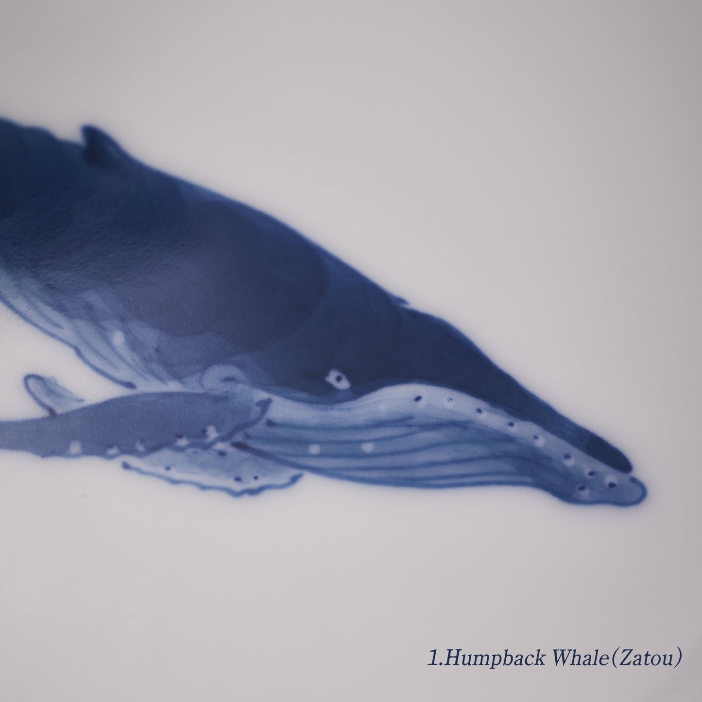 Whale Motif Plate – Kikyo-Rim 4-inch